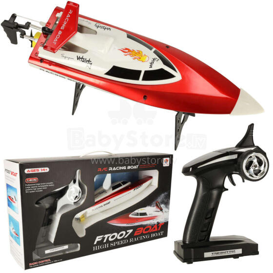 Ikonka Art.KX8598_1 RC tālvadības laiva FT007 sarkana