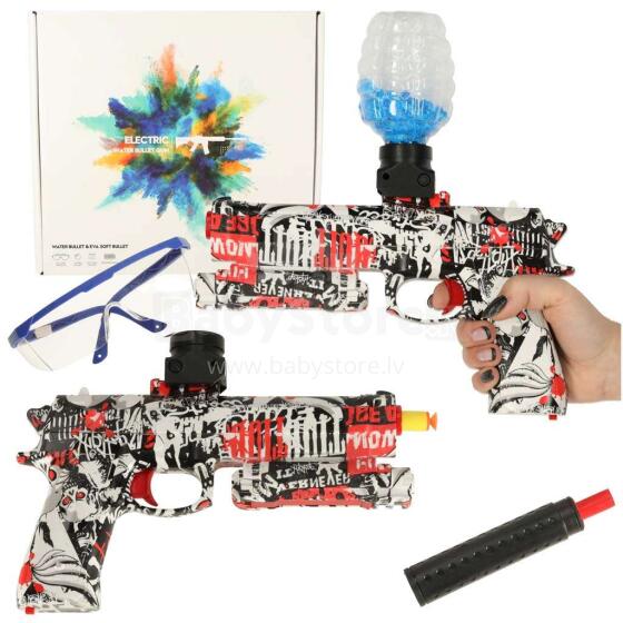 Ikonka Art.KX4091 Gēla lodīšu pistole ūdens šautene ar USB akumulatoru + 550 gab. brilles. 7-8 mm