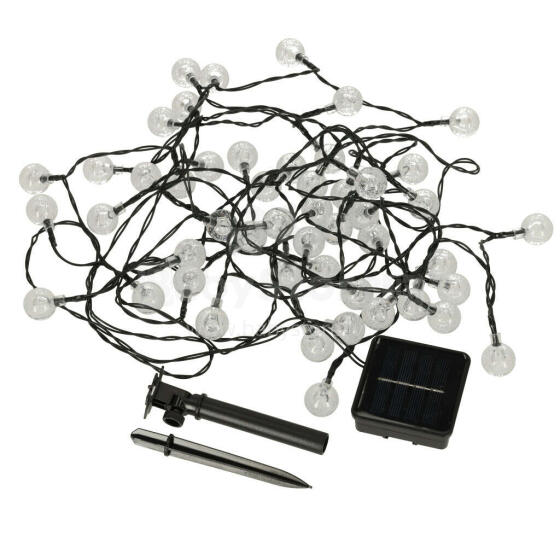 Ikonka Art.KX4970 Saules dārza apgaismojums bumbiņas 7m 50LED silti balta