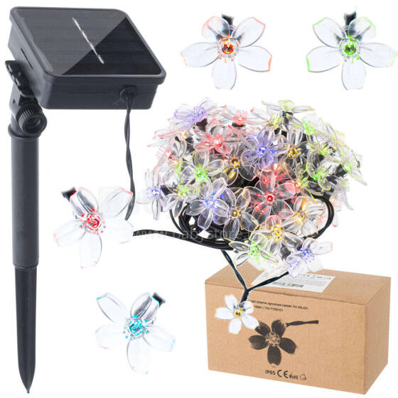 Ikonka Art.KX4969_1 Solar flower garden lights 7m 50LED multicolour