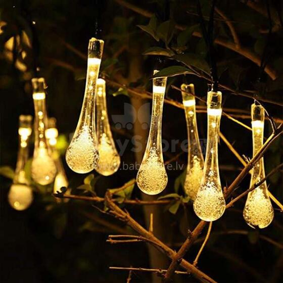 Ikonka Art.KX4967 Saules dzeguzes dārza apgaismojums 6,5 m 30LED silti balts