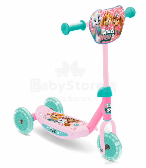 Nickelodeon Paw Patrol 3-wheel Kids Scooter Girls Art.34014 Pink Light Blue Bērnu trīsriteņu skūteris