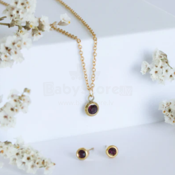 La bebe™ Jewelry Set Blue Nerūsējišā tērauda komplekts auskari un kaklarota