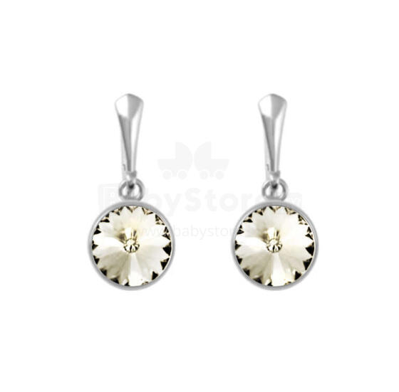 La bebe™ Jewelry Natural Stone Earrings Moonlight Серьги из серебра 925 пробы с 10 мм кристаллом