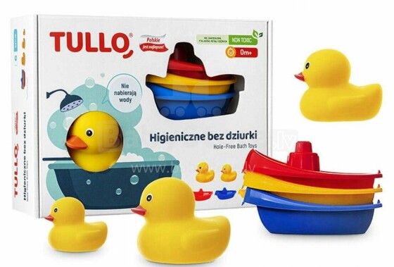 Tullo Bath Toy Duck Art.516 Vannas rotaļlieta Pīlīte 6gb