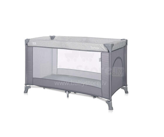 Lorelli Torino Baby Cot  Art.10080452213 Grey Striped Bērnu manēža - ceļojumu gultiņa