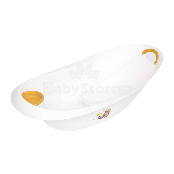 Lorelli Set Bath 87 cm with Plug and Bath Pad Art.10130730091 Luxe Bear White Набор для детской ванночки 87 см