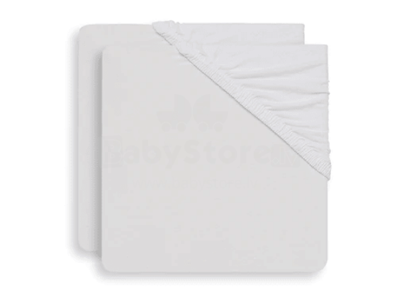 Jollein Jersey Art.2511-501-00001 White простынь на резиночке 40/50x80/90cм 2шт