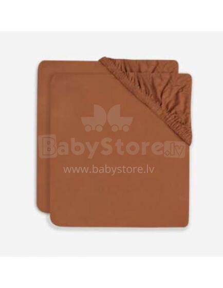 Jollein Jersey Art.2511-501-00092 Caramel palags ar gumiju 40/50x80/90cm 2gb