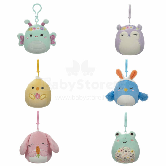 SQUISHMALLOWS Clip-on plush Easter edition, 8 cm