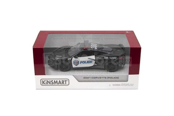 KINSMART Miniatūrais modelis - 2021 Corvette (Policija), izmērs 1:36