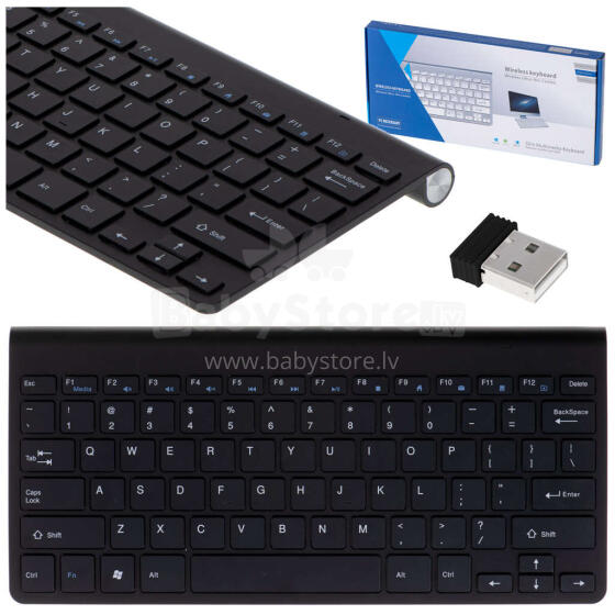 Ikonka Art.KX5112 Smart TV bezvadu tastatūra melna