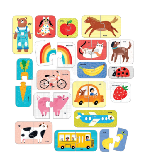 Banana Panda Puzzle Pairs First Words Art.49261 Напольный пазл (18шт.)