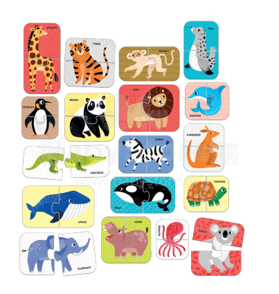 Banana Panda Puzzle Pairs Wild Animals Art.49262 puzle (18gab.)