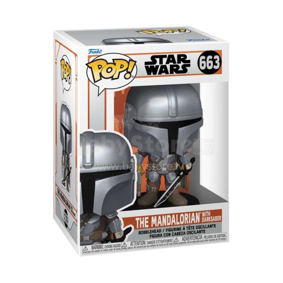 FUNKO POP! Vinila figūra: The Mandalorian - Mando w/Darksaber