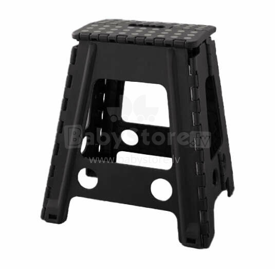 Ikonka Art.KX4404_3 Non-slip folding stool 39cm black