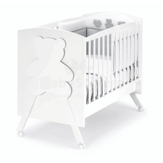 Cam Lettino Orsopolly Art.G217 Bianco Bērnu koka gulta