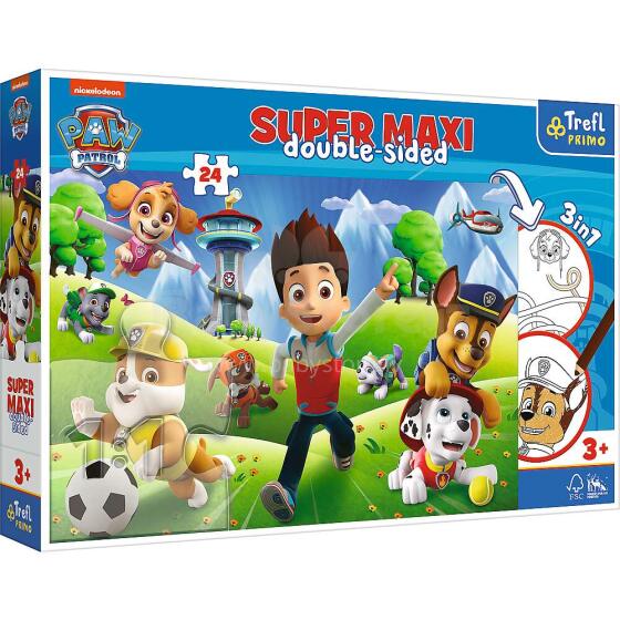 TREFL PAW PATROL Super Maxi puzle, 24 gab.