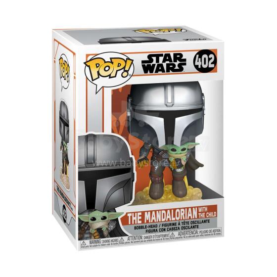 FUNKO POP! Vinila figūriņa: Star Wars: The Mandalorian ar lidojošu mugursomu