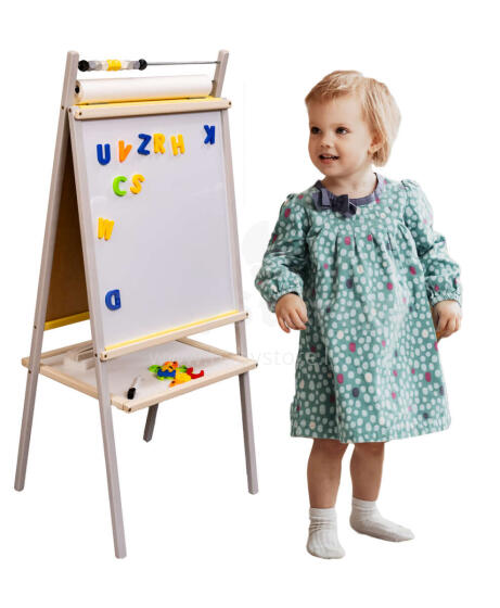 Ikonka Art.KX3823 Dry-erase krīta tāfele 4540x100 pelēka-poppy