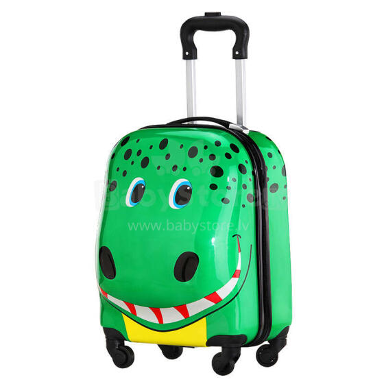 Ikonka Crocodile Art.KX3963_1 Children's travel case on wheels crocodile