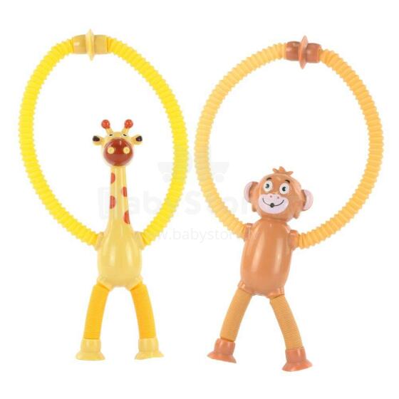 Poptube Girraffe And Monkey Art.NV655 Antistress rotaļlieta 1 gab