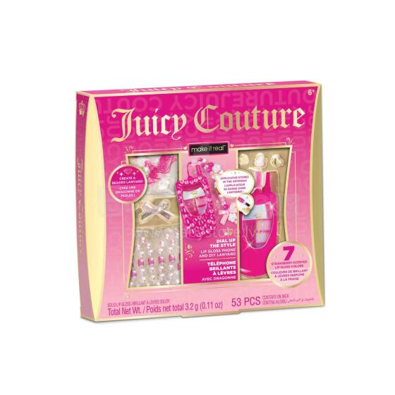 MAKE IT REAL Juicy Couture Stilīgais telefons – lūpu spīdums ar pašgatavotu siksniņu