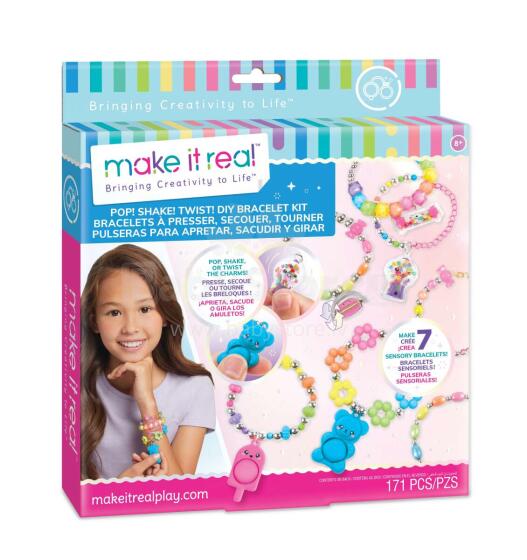 MAKE IT REAL Pop! Shake! Twist! Rokassprādžu izgatavošanas komplekts