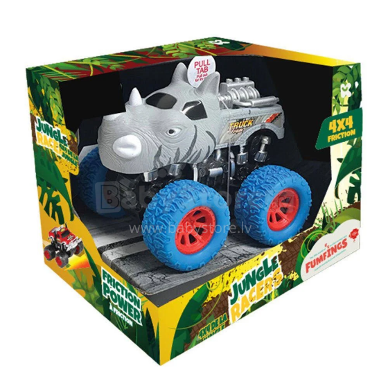 KeycraftJungle Racers Safari Friction 4x4 Truck with Sound Art.FM107 Grey