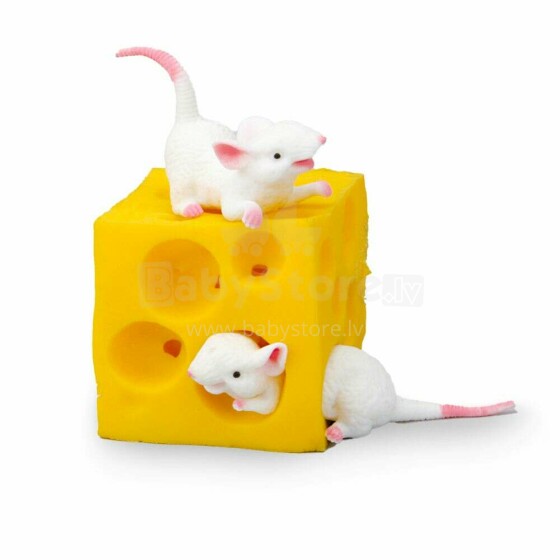Keycraft Stretchy Mouse & Cheese Art.NV108 Stressivastane mänguasi