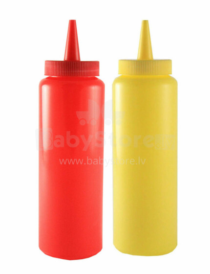 Bebe Basic Toys Art.159504 Bottles ketchup and mustard bottles 2 psc priedų rinkinys