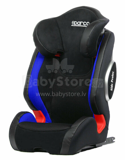 Sparco F1000KI Black-Blue Isofix (F1000KI-G23BL) 15-36 Kg, Autokrēsliņš