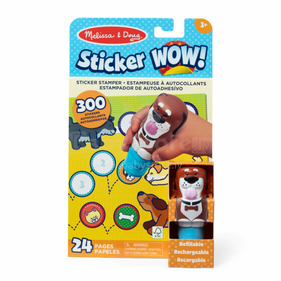 MELISSA & DOUG Sticker WOW! Puuhakirja koira