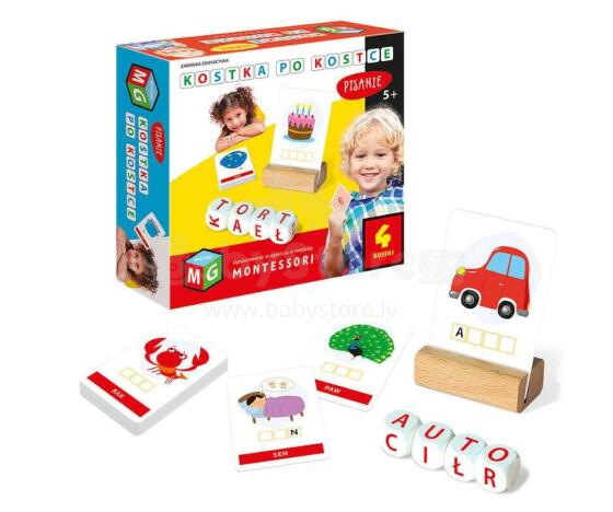 Ikonka Art.KX3649 Montessori izglītojoša rotaļlieta Kubs ar kubu rakstīšanai 4 kubi 5+ MULITGRA