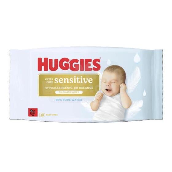 Huggies Extra Care Sensitive PF Art.159711 Влажные салфетки  48 шт.