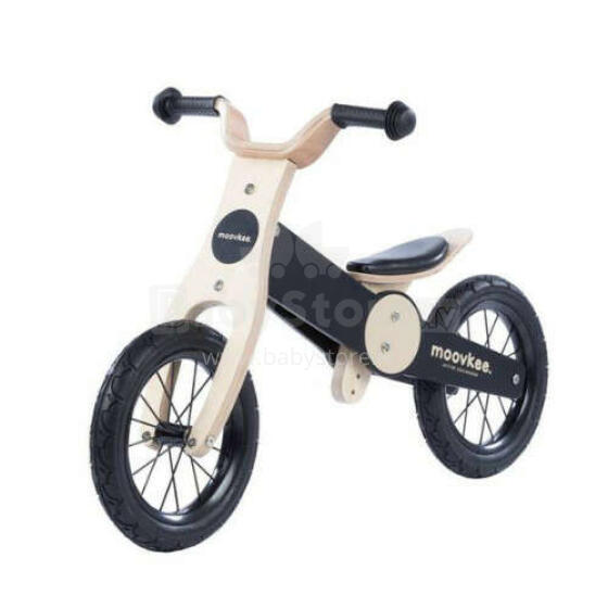 Moovkee Balance Bike Air Art.159826 Black  Bērnu skrējritenis ar koka rāmi