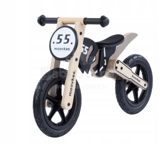 Moovkee Balance Bike Alex Air Art.159827 Black  Детский велосипед/бегунок с деревянной рамой