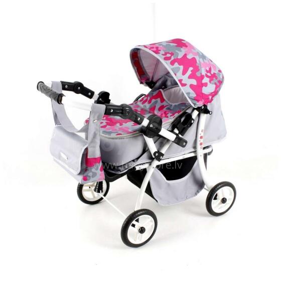 Adbor Sisi Doll Stroller Art.SI-01 Leļļu rati ar somu un kulbiņu