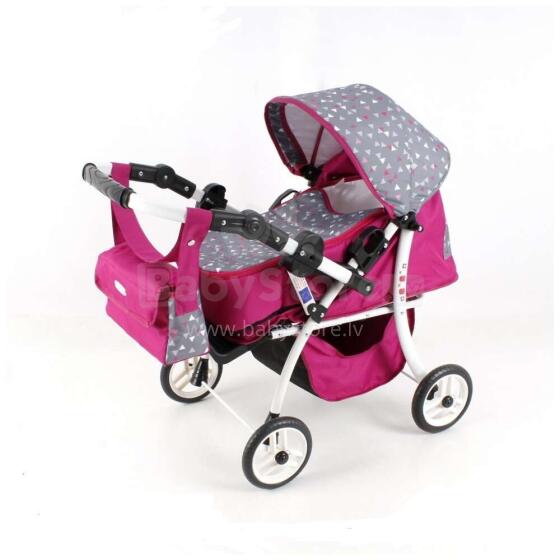 Adbor Sisi Doll Stroller Art.SI-09 Leļļu rati ar somu un kulbiņu
