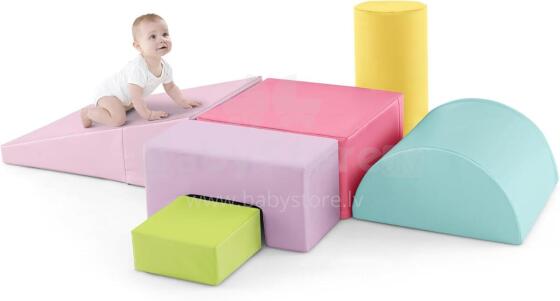 Costway Foam Building Blocks Art.159962 Light Pink Игровой модульный центр