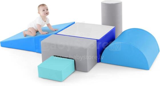 Costway Foam Buildings Blocks  Art.159975 Blue Игровой многофункциональный/модульный центр