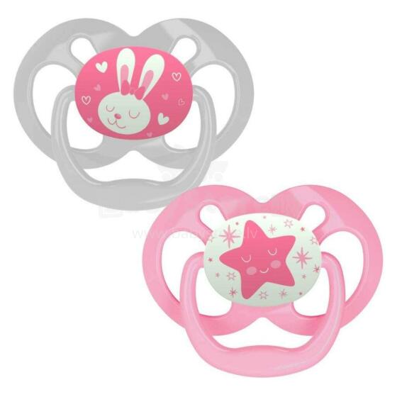Dr.Browns Advantage Dark Pacifier Art.PA22003-1  Силиконовая пустышка ортодонтической формы 6-18 мес,2 размер (2 шт.)