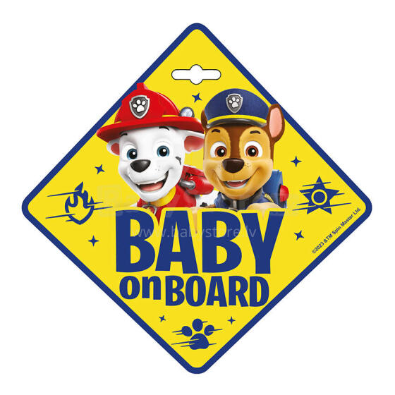 BABY ON BOARD PAW PATROL BOYS