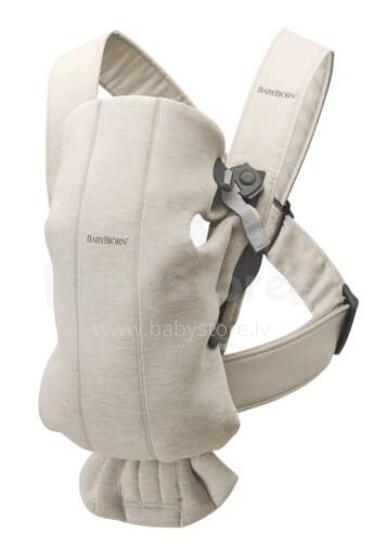 BABYBJÖRN ķengursoma MINI 3D JERSEY, light beige, 021087