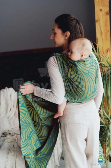 Little Frog  Wrap Sling  Art.160825 Spring Plumes Многофункциональный слинг - платок  (для детей до 36 месяцев)  размер 4 (3.6м)