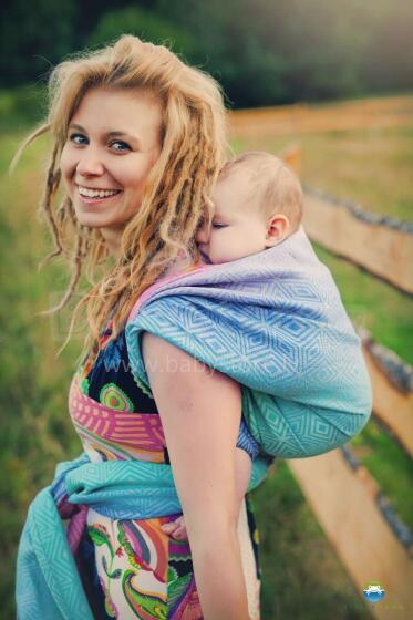 Little Frog  Wrap Sling  Art.160834 Linen Aurora Многофункциональный слинг - платок  (для детей до 36 месяцев)  размер 4 (3.6м)