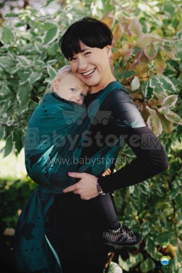 Little Frog Wrap Sling Art.160914 Teal Wonderlust  Многофункциональный слинг - платок (для детей до 36 месяцев) размер 5 (4.2м)