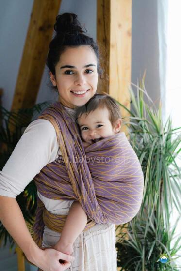 Little Frog Wrap Sling Art.160918 Purple Flames Многофункциональный слинг - платок (для детей до 36 месяцев) размер 5 (4.2м)