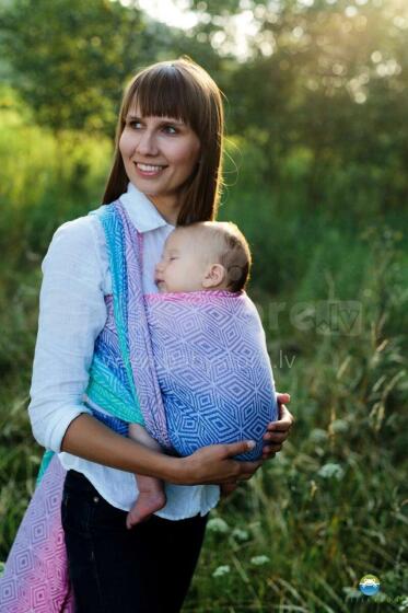 Little Frog Wrap Sling Art.160933 Aurora Cube  Многофункциональный слинг - платок (для детей до 36 месяцев) размер 5 (4.2м)