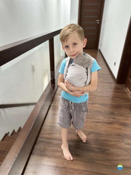Little Frog Doll Wrap Sling Art.160996 Grey Cube slings/lakats lellei (1.1m)